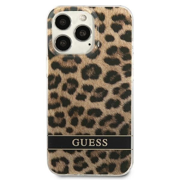 Guess GUHCP13LHSLEOW iPhone 13 Pro / 13 6.1 brunt hårdt cover Leopard