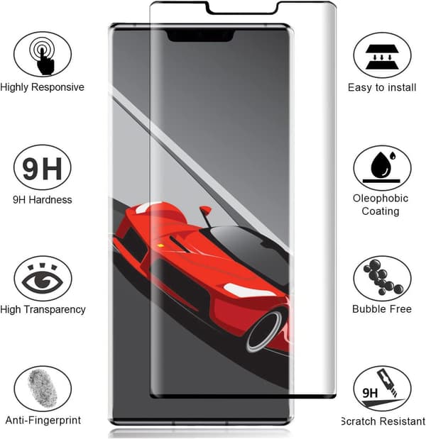 2x 9H HÄRDAT GLAS FÖR HUAWEI MATE 30 PRO STRONG