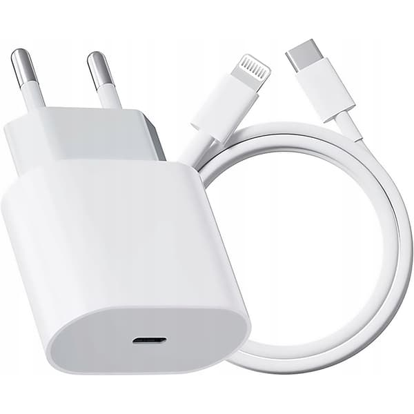SNABBLADDARE 20W + 1M KABEL FÖR IPHONE CUBE / TYP USB-C BELYSNING usb c