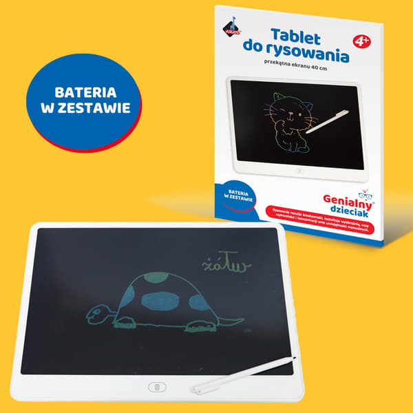 Stor farvetegnetablet med stylus - 16 tommer
