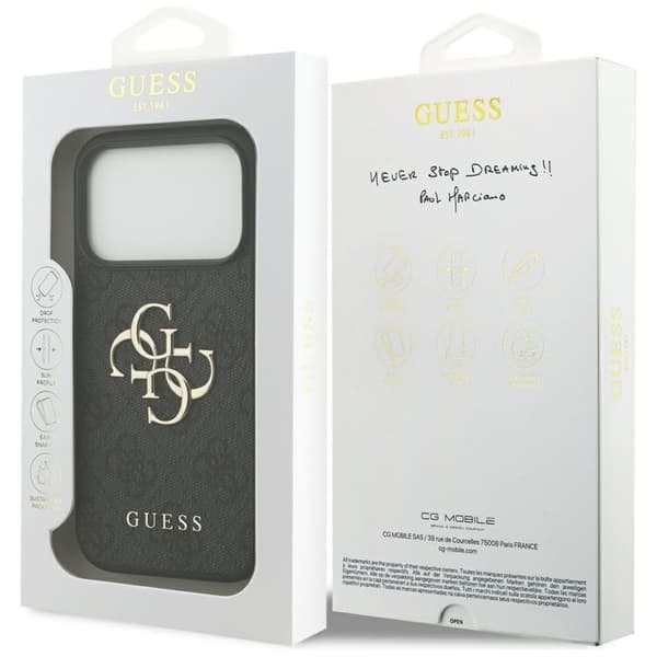 Guess 4G Big Logo - iPhone 17 Pro -kotelo (musta)
