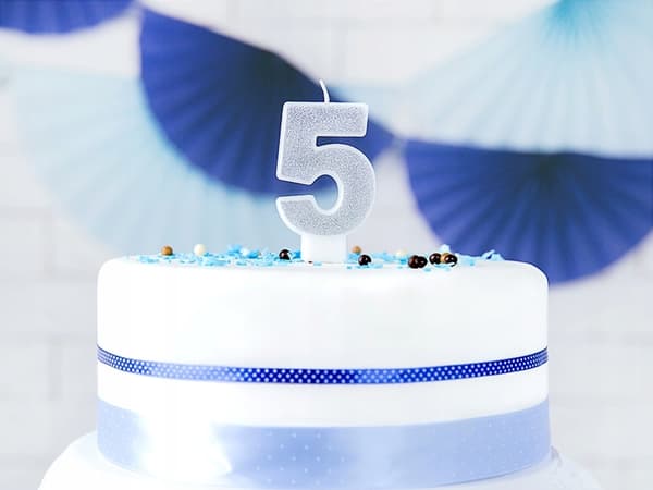 Numero 5 vaalea hopea, 1 kpl