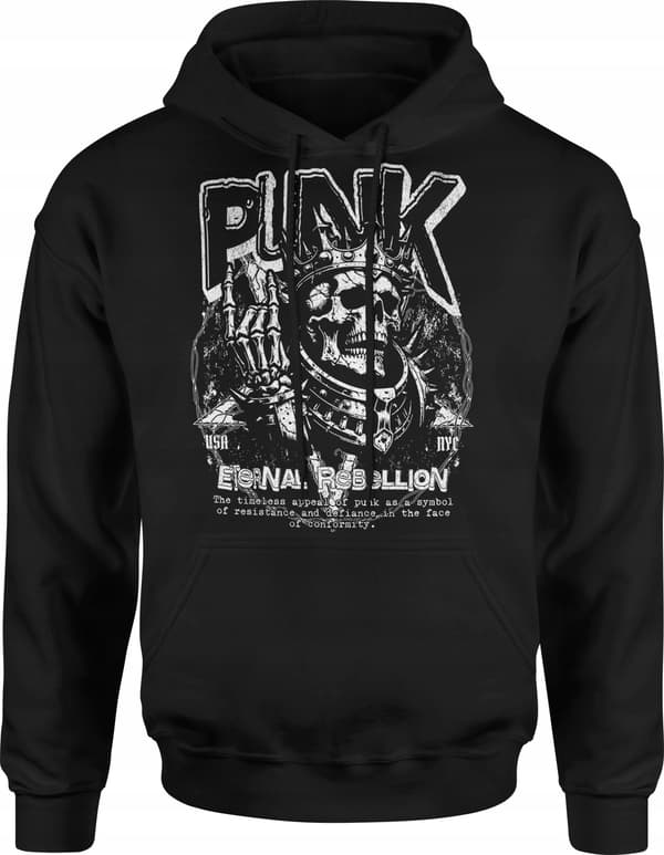 SKULL SWEATSHIRT HERR PUNK DEATH METAL METAL HELLKING ROCK GITARR L