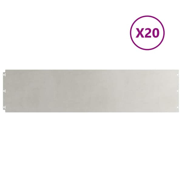 vidaXL græskant 20 stk. 25x103 cm rustfrit stål
