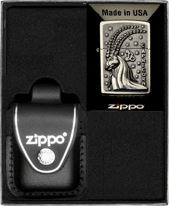 Zippo Lighter Stjernetegn Stenbukken Gave Nr. 3
