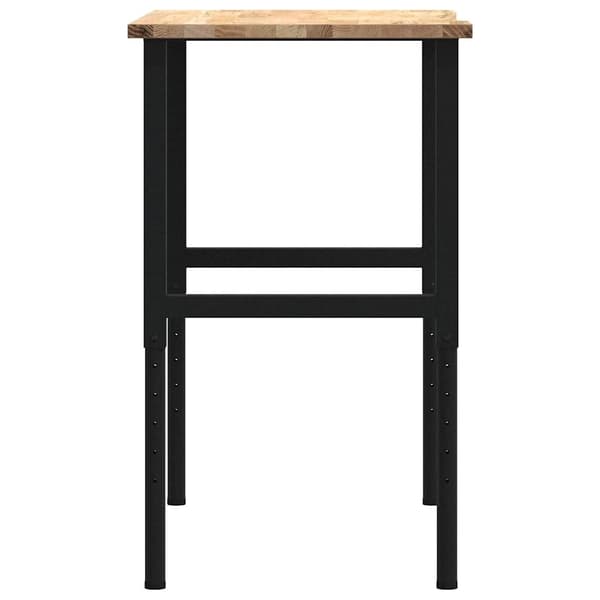vidaXL arbejdsbord, 100x60x(71,5-98) cm, egetræ