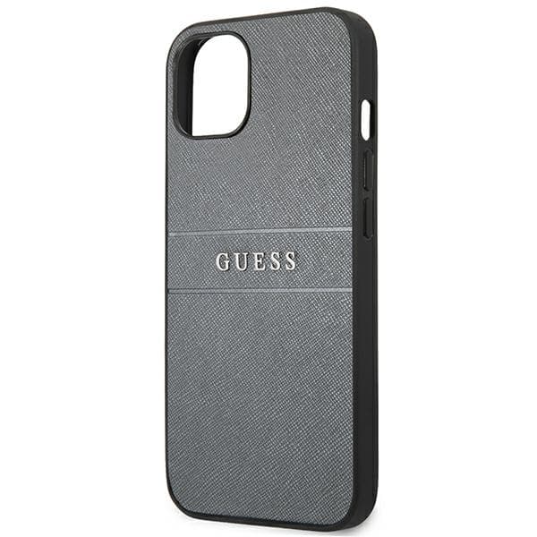 Guess GUHCP13SPSASBGR iPhone 13 mini 5.4 harmaa/harmaa Saffiano-ranneke