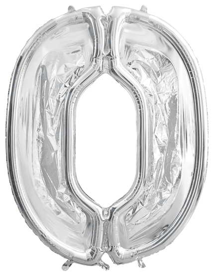 Ilmapallomuotti numero 0, hopea, 126 cm