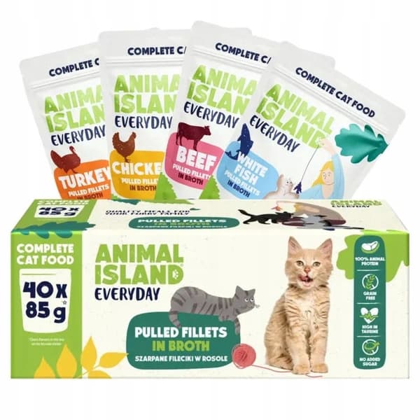 ANIMAL ISLAND våtfoder för katter 40x85g