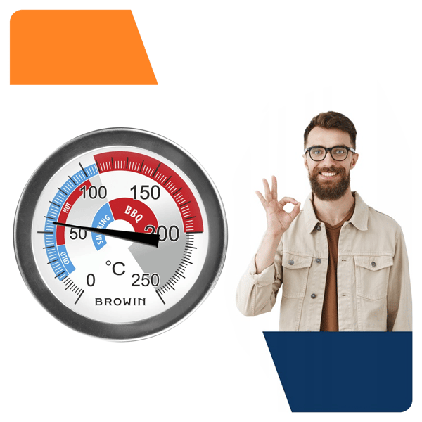 Røger- og grilltermometer 0-250°C