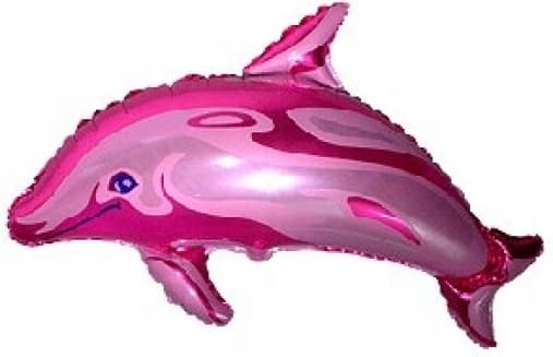 24" FX folieballong - "Stor delfin" (rosa)