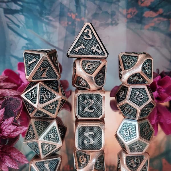 Battlefield RPG-tärningar, set med 7 metalltärningar