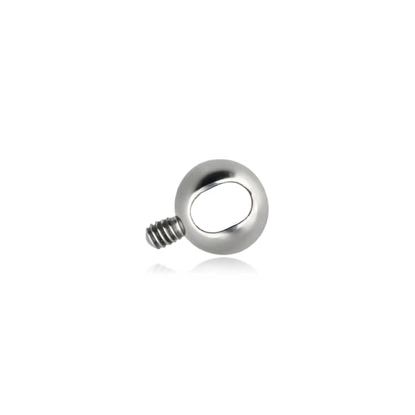 Titankontakt - kula med hål - silver - TCZ-025 1.6/4