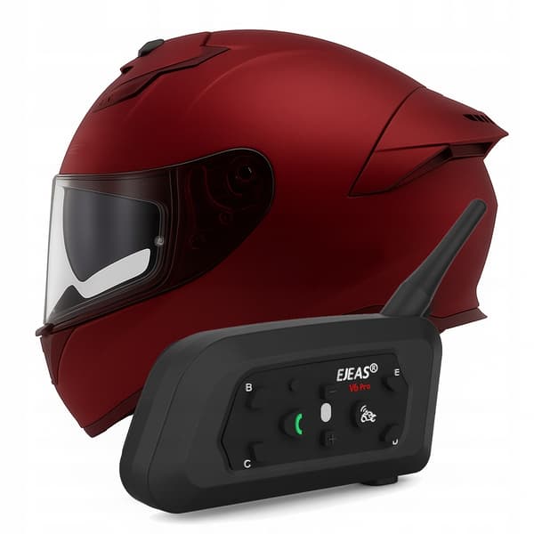 EJEAS V6 Pro+ Motorcykel Intercom til 6 personer FM, Bluetooth, IP67 Qualcomm