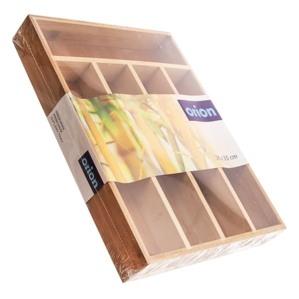 Bambu-insats för bestick i låda 35x26 cm