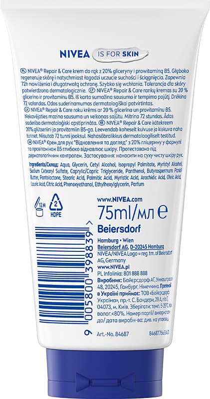 NIVEA Repair Care regenererande handkräm 75 ml