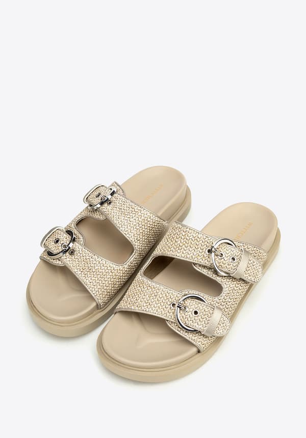 Wittchen dam beiga vävda flip-flops, beige syntetiskt material