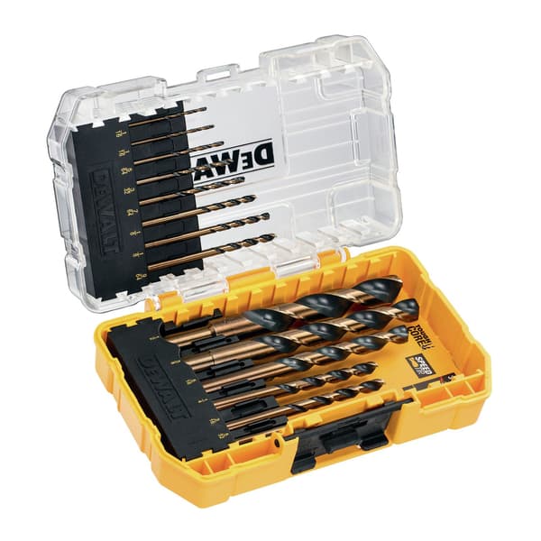 DEWALT METALBOR HSS-G SÆT 14 DEEL SORT & GULD