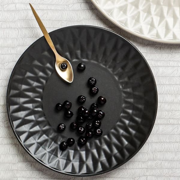 Sort keramisk desserttallerken SOHO 20 cm