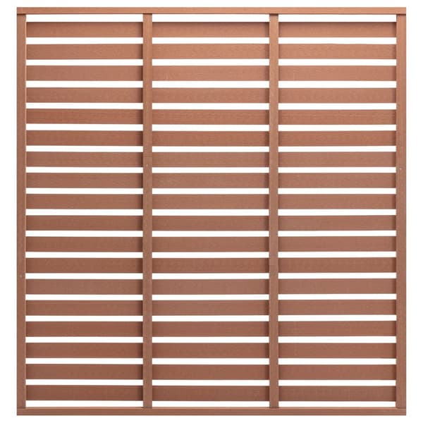 vidaXL WPC hegnspanel 180x180 cm brun