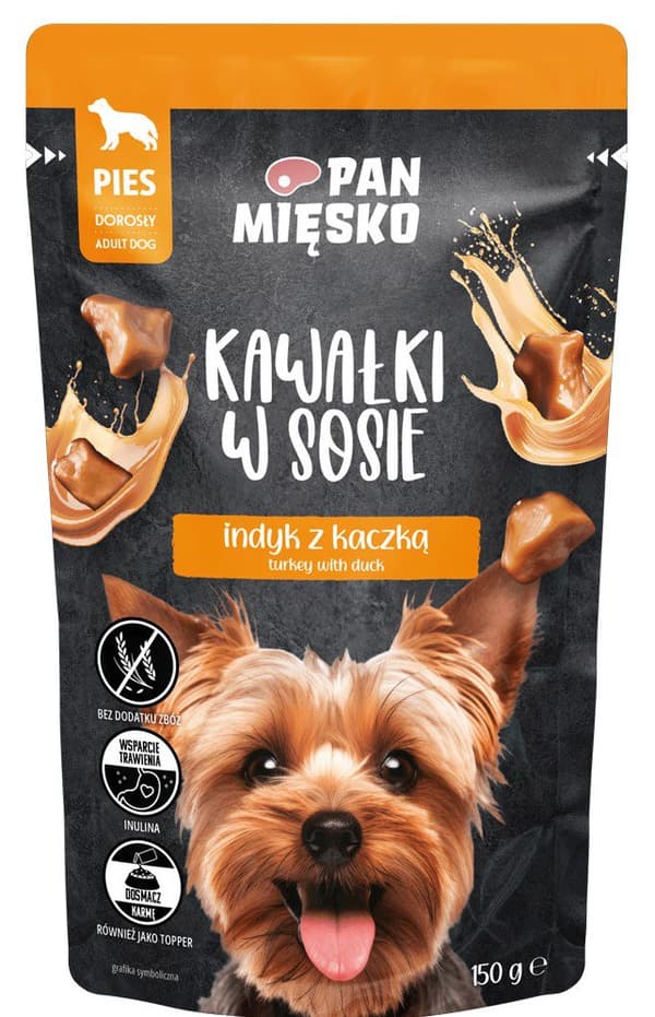 Mr. Meat | Vådfoder til hunde | Stykker i sovs 150g - Kalkun med and 150g