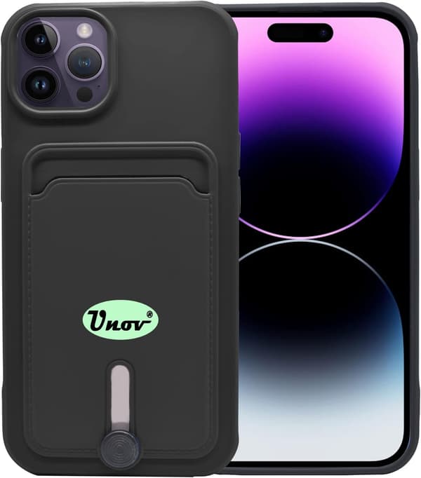 SILIKONSKAL TILL APPLE IPHONE 14 PRO 6.1" SVART + PLÅNBOK