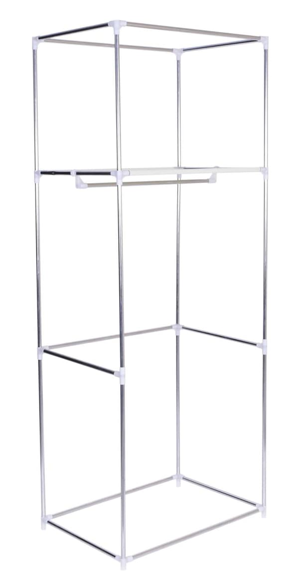 Fela textilgarderob med hyllplan - beige