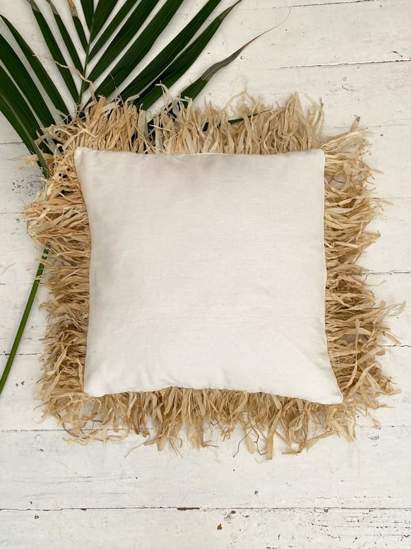 BOHO-tyyny raffia 50x50