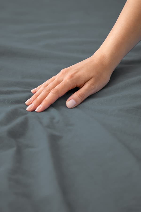 Bomullslakan utan elastik 160x200 noris grafit