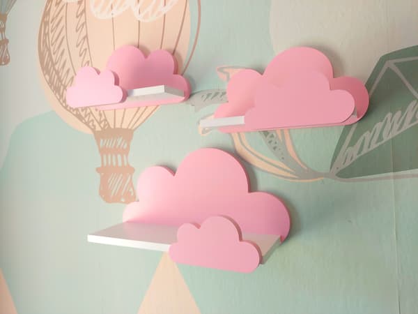 Moln Set med 3 Moli - Galaxy rosa - rosa