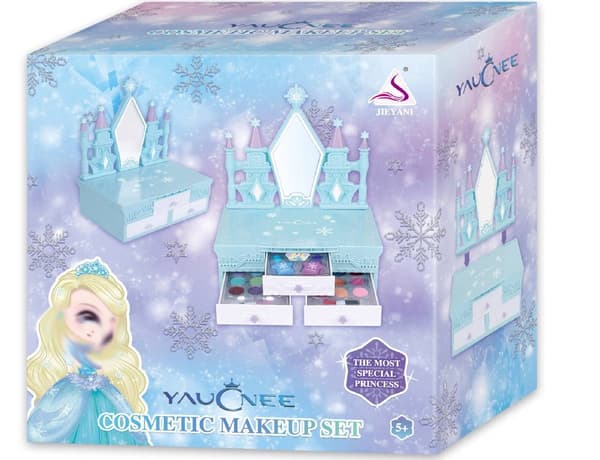 XXL nagellackboxset prinsessslott sminksamling för barn