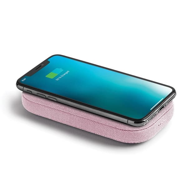 Lexon Powersound Inductive Powerbank 5000 mAh Bluetooth-kaiuttimella, vaaleanpunainen LA128P