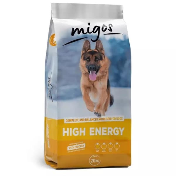 Nugape MIGOS High Energy torrfoder för hundar 20 kg
