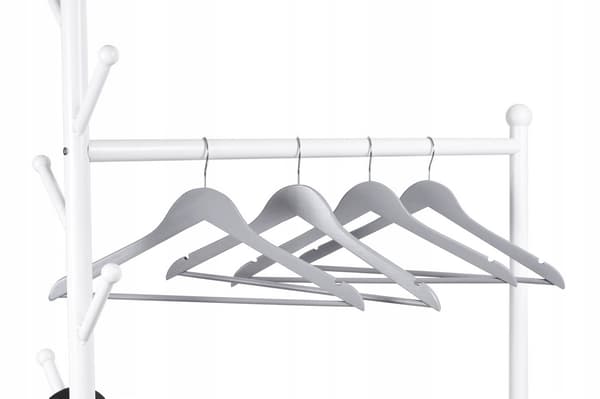 RONDO garderobshängare set om 10, grått trä