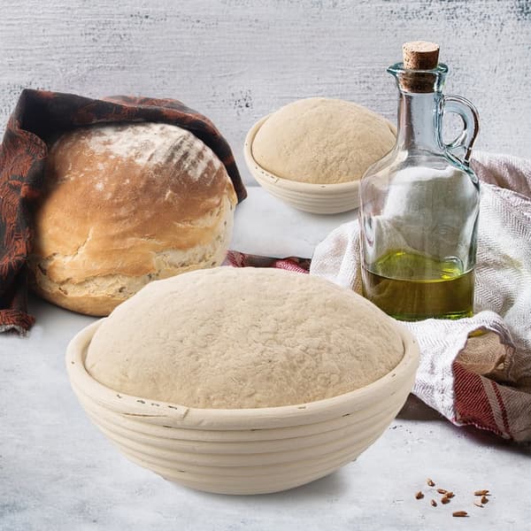 Rattanjäskorg för bröd, 1,5 kg / 25 cm