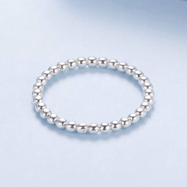 Silverring med BOLLAR storlek 14 silver 925