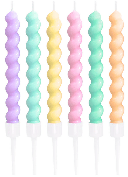Kagelys PASTELSNURRER 6 stk.