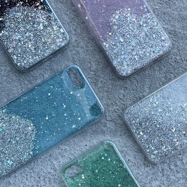 Wozinsky Star Glitter Shiny Cover med Glitter til iPhone 12 Pro Max, Sort