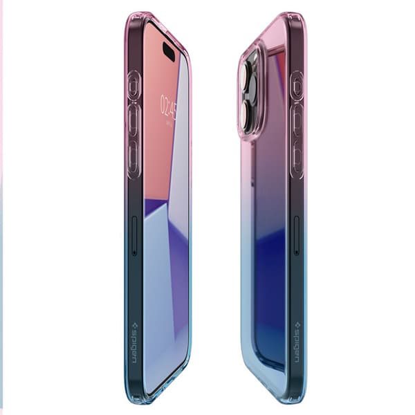 Spigen Liquid Crystal Glitter - Etui til iPhone 15 Pro (Gradation Pink)