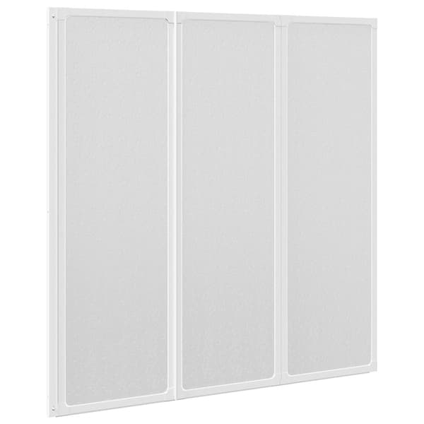 Väggmonterad duschkabin, väggmonterad med 3 fällbara paneler 141x132 cm
