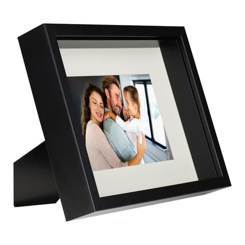 3D-fotoram djup skugglåda 20x25 cm rektangulär svart