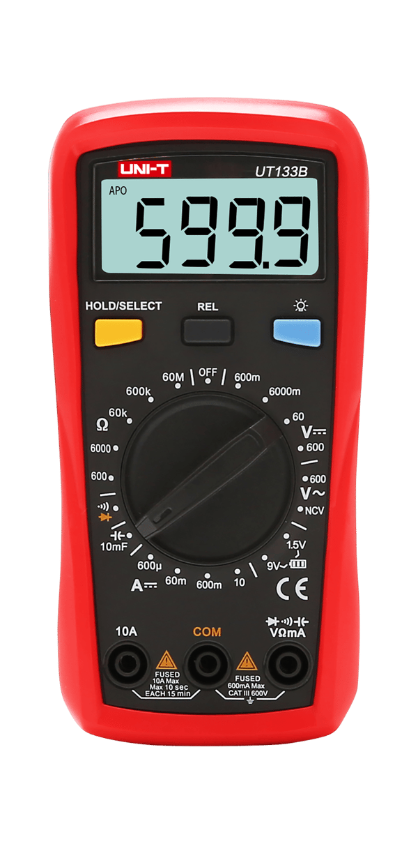 Multimeter Uni-T UT133B batteritest