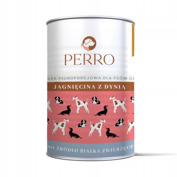 PERRO Lam med græskar til voksne hunde 12x400g