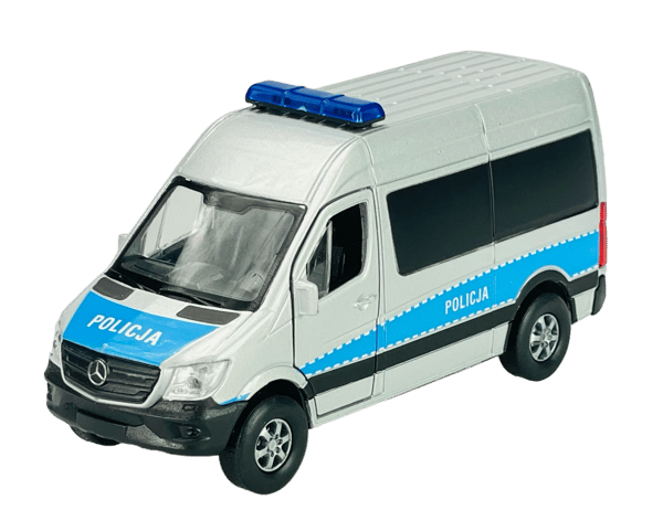 WELLY MERCEDES-BENZ SPRINTER PANEL VAN POLISK POLIS 1:34 43730