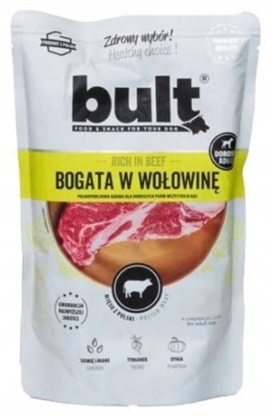Bult | Våtfoder för hundar - lunchkött | 100g påse - Rik på nötkött 100g