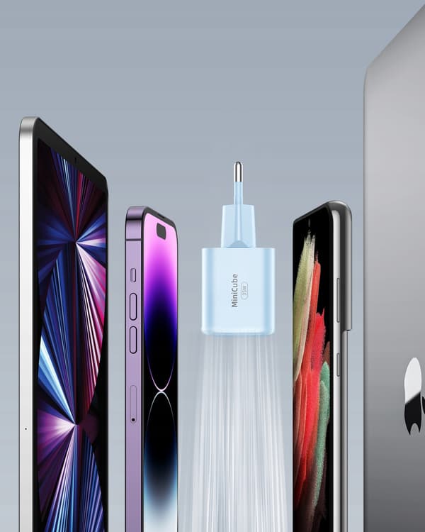 INNOSTYLE HURTIGOPLADER CUBE USB-C 35W USB TYPE C GAN II TIL SAMSUNG LED