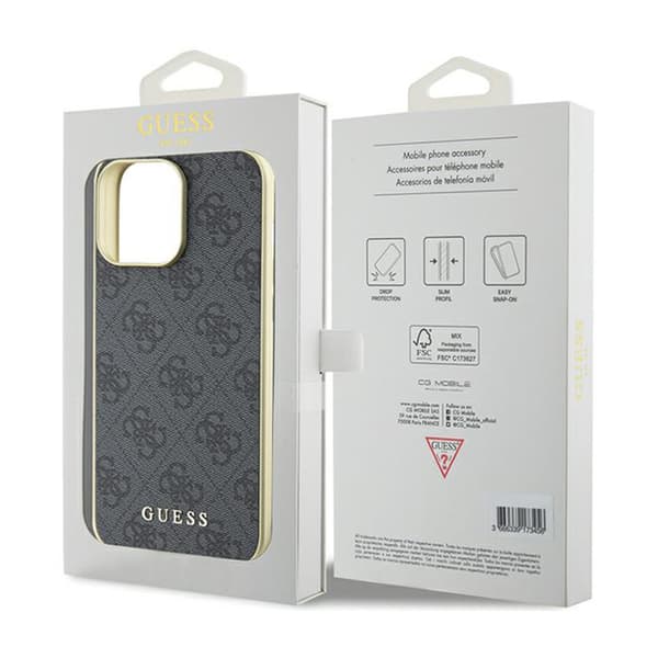 Guess 4G Charms Collection – iPhone 15 Pro Max-skal (grått)