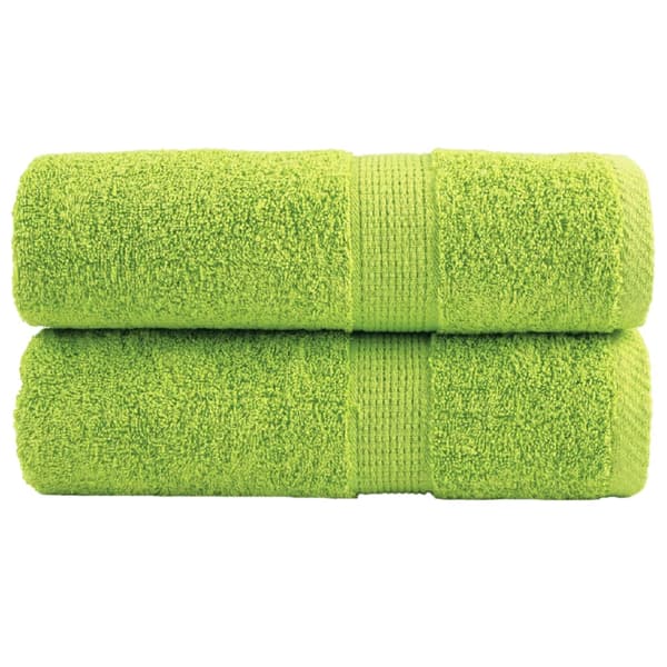 vidaXL Premiumhanddukar SOLUND, 2 st, Grön, 30x50 cm, 600 g/cm²