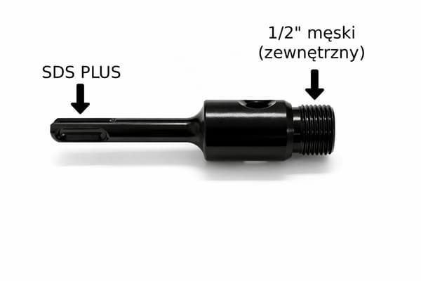 Adapter för hammarborr SDS Plus till 1/2 tum hane TITANIUM