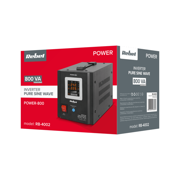 Rebel Power 800 UPS 12V/230V 800VA/500W